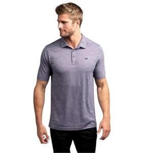 TravisMathew Flying Tortilla Golf Polo Men XL Purple Heather Performance Stretch
